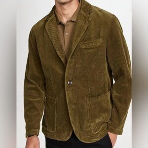 Alex Mill Corduroy Blazer Jacket - Large - Olive / Mustard - Cotton Workwear